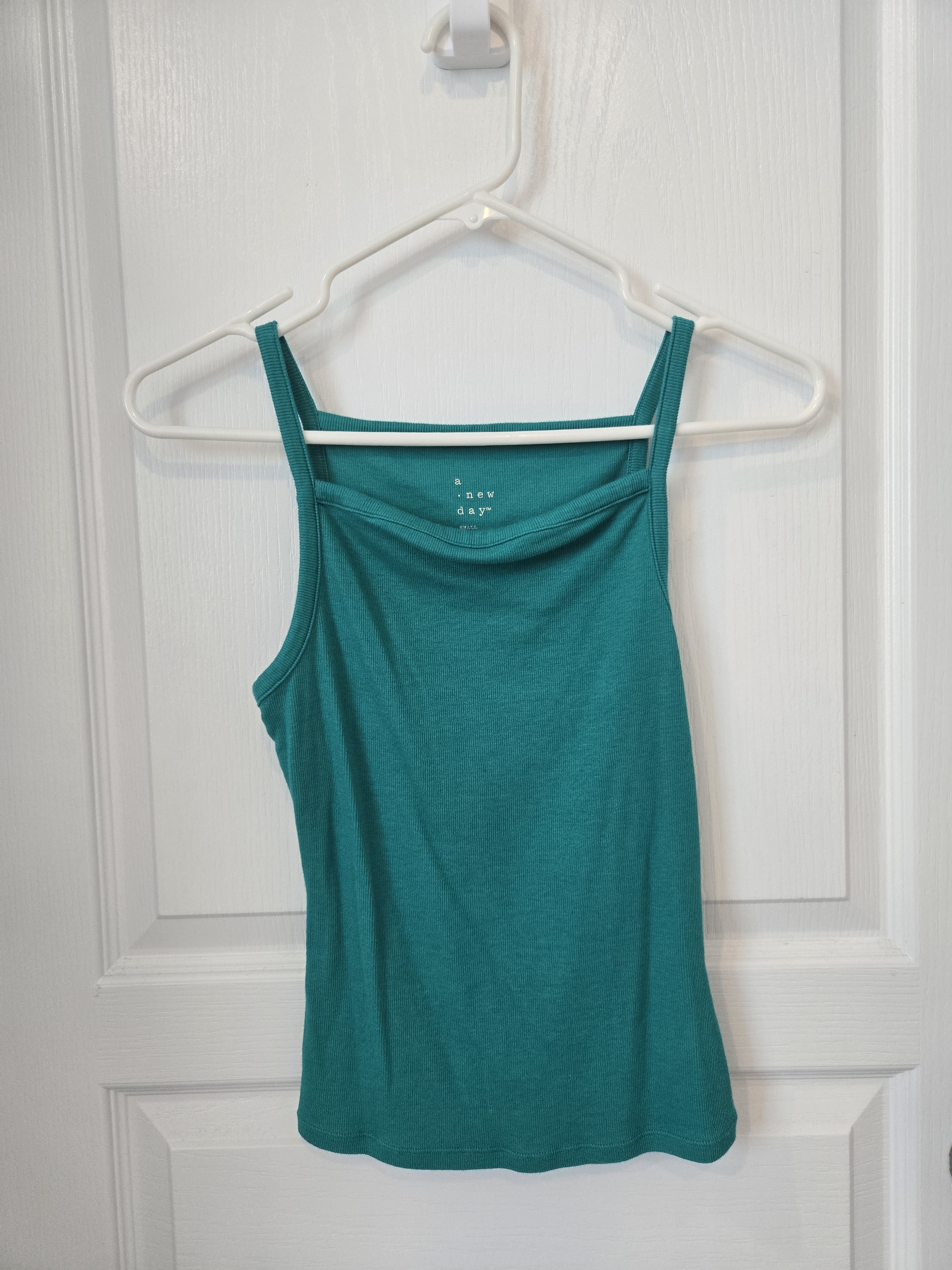 A New Day Teal Scoop Neck Slim Tank - Women